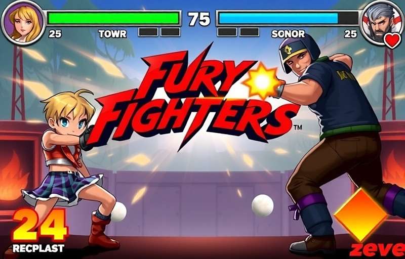 Fury Fighters multiplayer tournament finals showing intense competitive gameplay