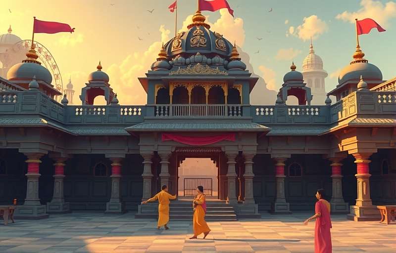 Fury Fighters arena based on Indian historical locations showing Meenakshi Temple courtyard
