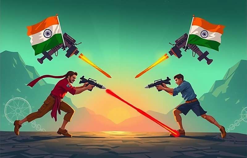 Fury Fighters multiplayer battle showing players from different Indian states competing