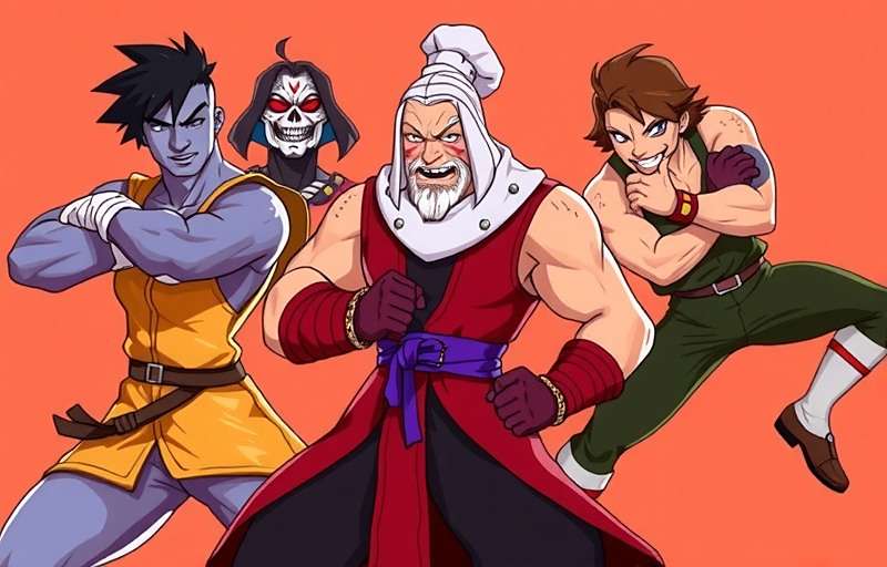 Fury Fighters diverse character roster showcasing different regional Indian fighters